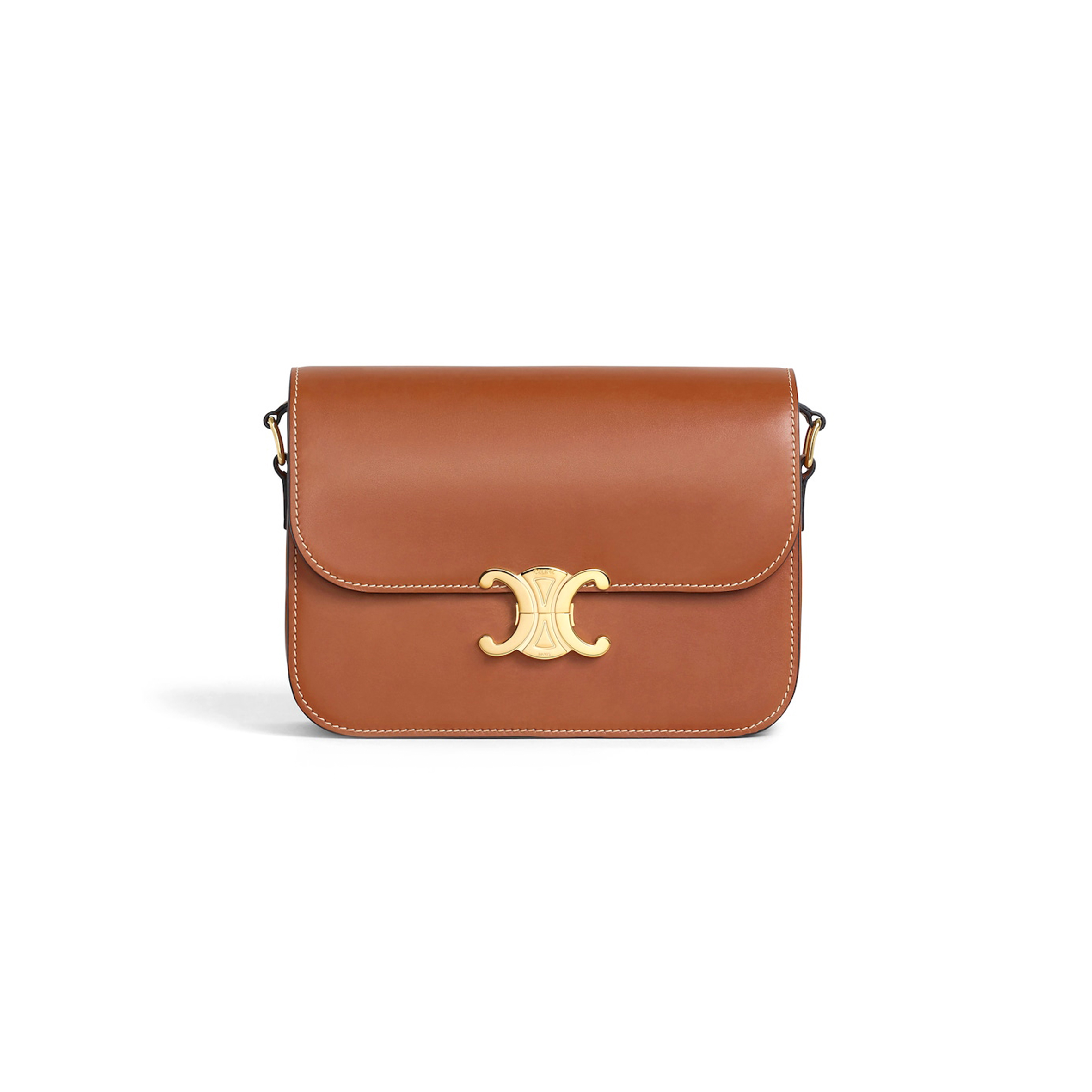 CELINE MEDIUM CLASSIQUE TRIOMPHE BAG IN NATURAL CALFSKIN 187363BFN.04LU (22.5*16.5*7.5cm)